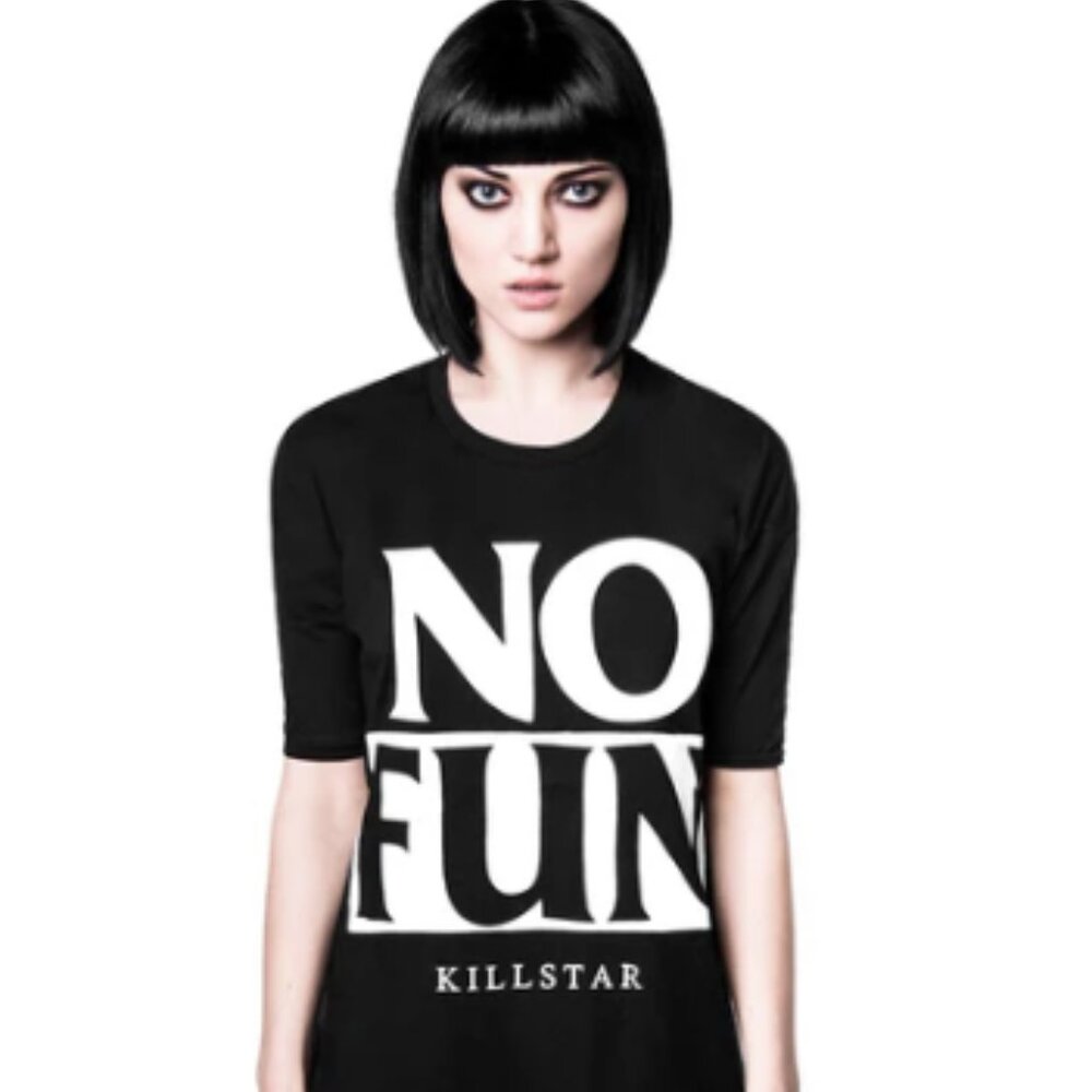 KILLSTAR - NO FUN T-SHIRT DRESS - SIZE SMALL